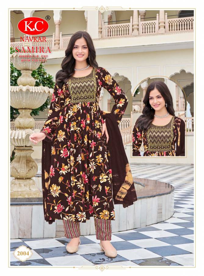 Samira Vol 2 By Kc Rayon Printed Kurti With Bottom Dupatta Wholesalers In Delhi
